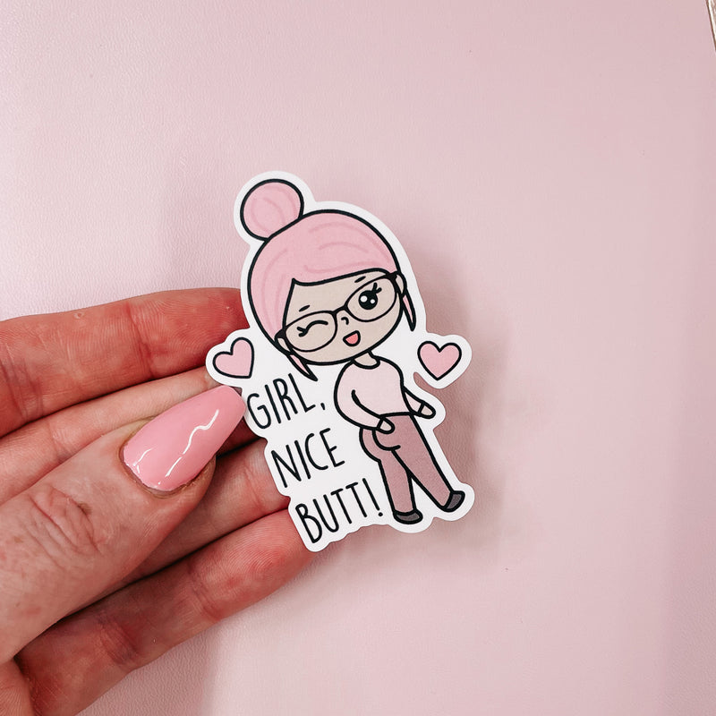 ROSEY POSEY - NICE BUTT | DIE CUT STICKER | VINLY GLOSS