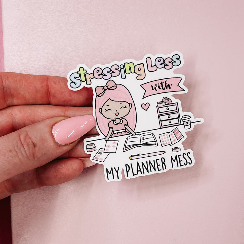 ROSEY POSEY - PLANNER MESS | DIE CUT STICKER | VINLY GLOSS