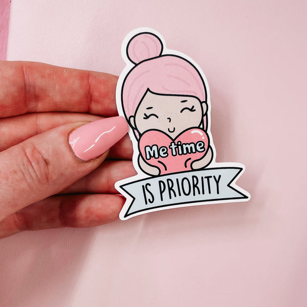 ROSEY POSEY - ME-TIME PRIORITY | DIE CUT STICKER | VINLY GLOSS