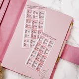 PLANNER DIVIDERS | ROSEY POSEY TABS | PINK NETURALS