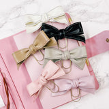 BOW PLANNER CLIP | 6 COLORS | FAUX LEATHER