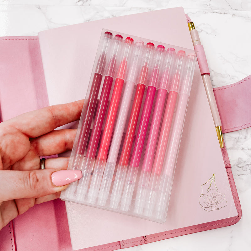 COLORED PEN SET | PINK OR BROWN