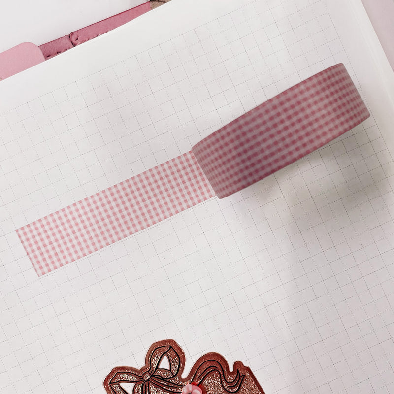 Washi Tape | 1.5cm | Checkered PINK