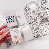 A5 Clear Card & Zipper Pouch- Pockets