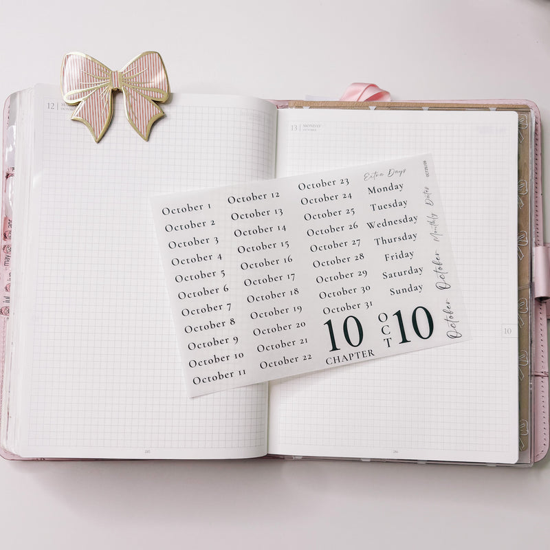 STICKERS | SHEET 9 | CLEAR | OCTOBER 25 COLLECTION