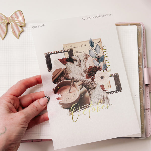 A5 STICKER DASHBOARD | SHEET 16 | CLEAR | OCTOBER 25 COLLECTION
