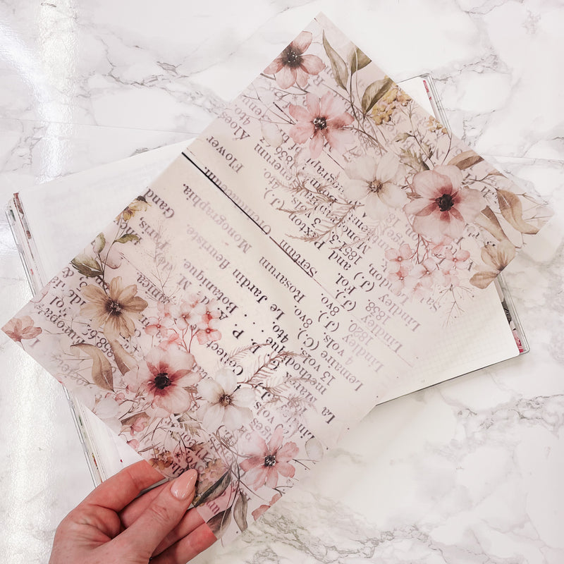 A4 DECO SHEET | VELLUM FLORALS | NOV24