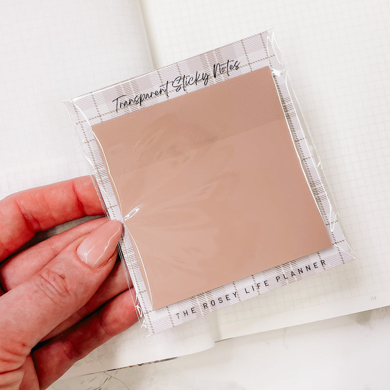 TRANSPARENT STICKY NOTES | COZY FALL | 50 SHEETS | LARGE |