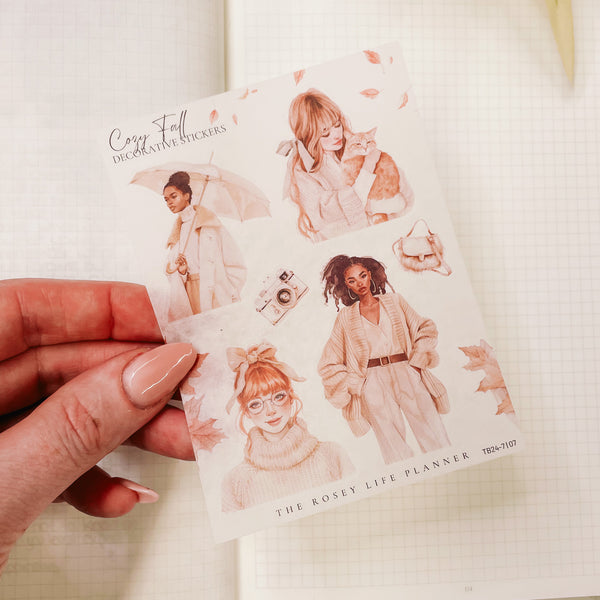 COZY FALL COLLECTION | DECO STICKERS | SH 7 | CLEAR MATTE