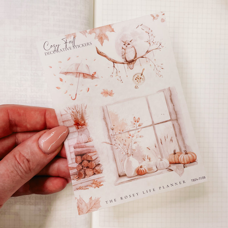 COZY FALL COLLECTION | DECO STICKERS | SH 9 | CLEAR MATTE