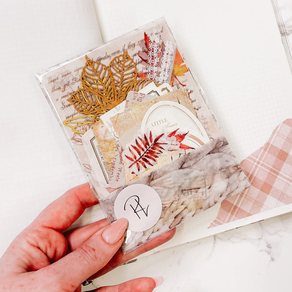 Ephemera Package | Fall Themed | Stickers and Paper die cuts