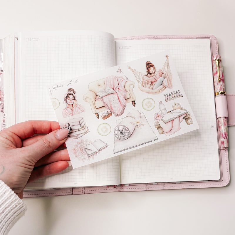 RELAX LOVELIE COLLECTION | STICKERS 1-12 or ALL 12 BUNDLE DEAL | CLEAR MATTE