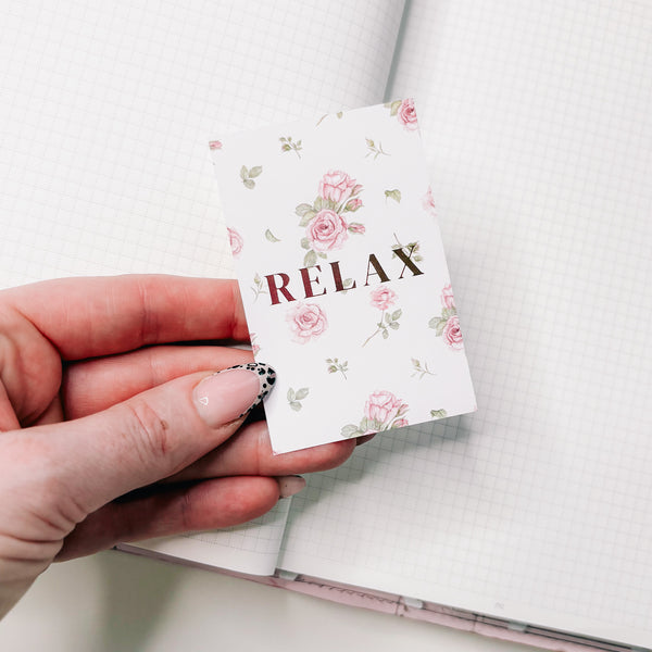 JOURNALING CARD | PLANNER DECO | Relax lovelie