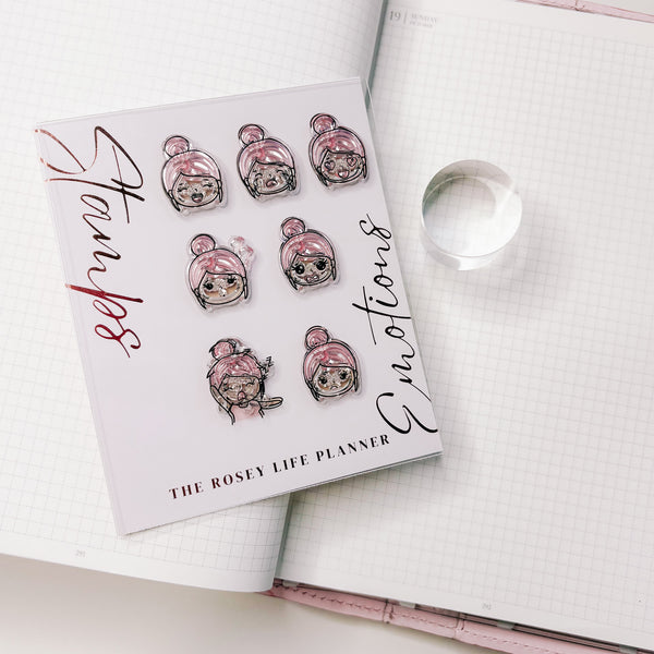 Rosey Posey | Silicone Stamps & Acrylic Cylinder| Emotions