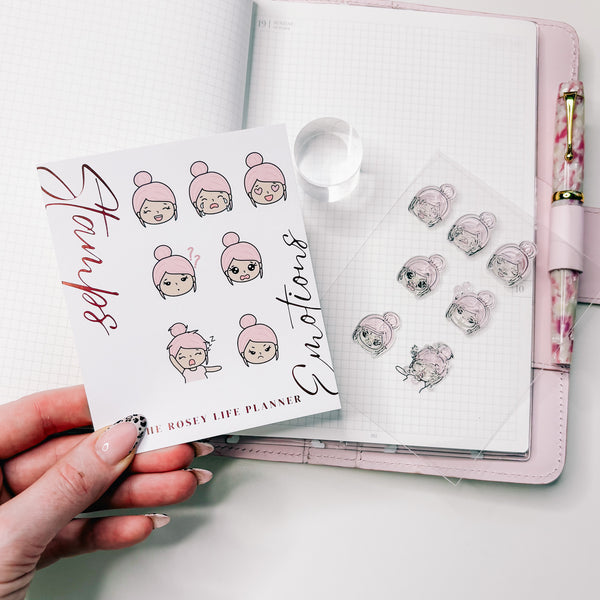 Rosey Posey | Silicone Stamps & Acrylic Cylinder| Emotions