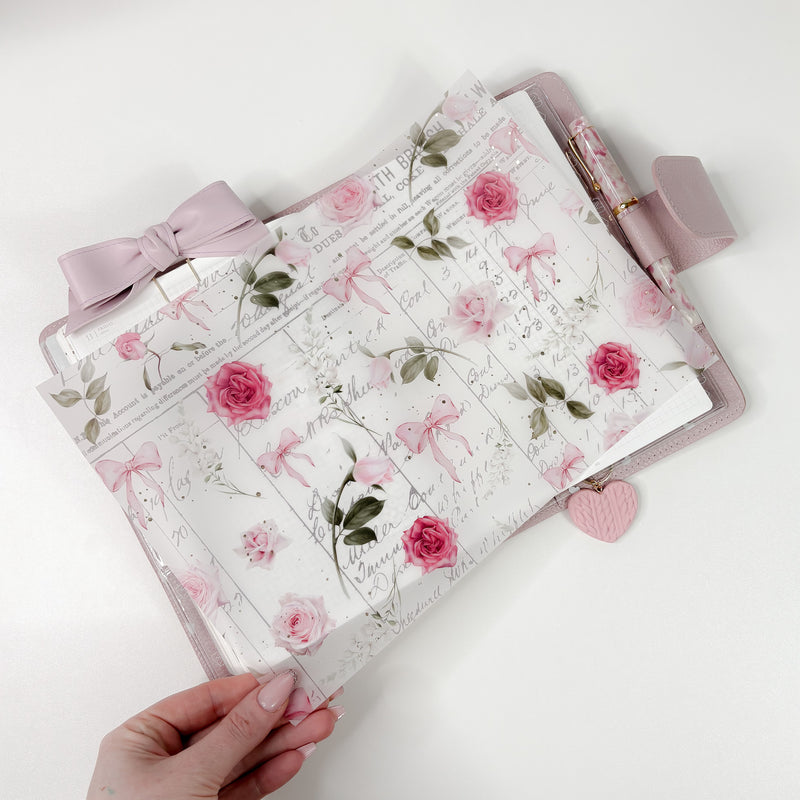A4 DECO SHEET | VELLUM - FLORALS - Gold Foil | MAY25
