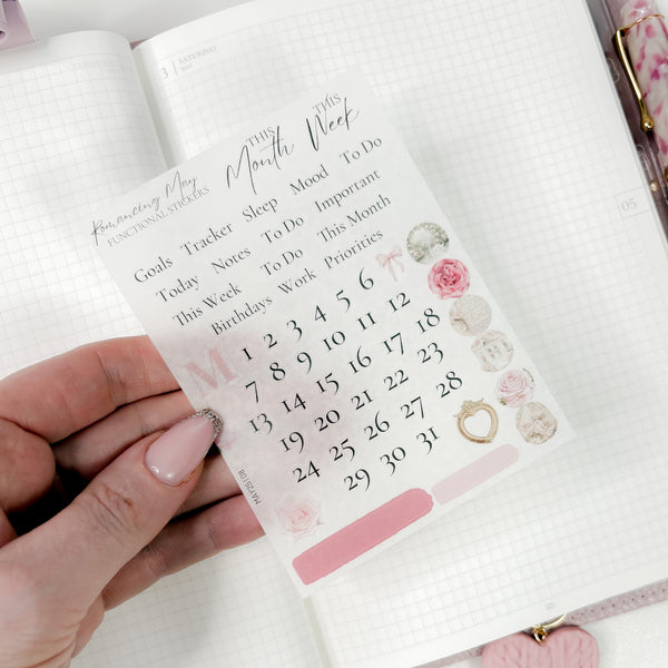 DECO STICKERS  | SHEET 8 | CLEAR/ MATTE  | MAY25 COLLECTION