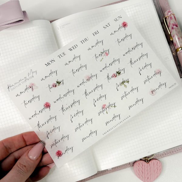 DAILY STICKERS  | SHEET 10 | CLEAR/ MATTE  | MAY25 COLLECTION