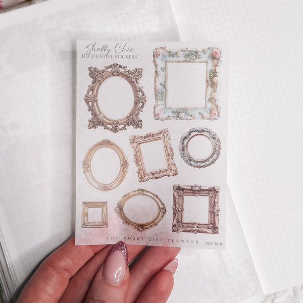 SHABBY CHIC COLLECTION | DECO STICKERS | SH 6 | CLEAR MATTE