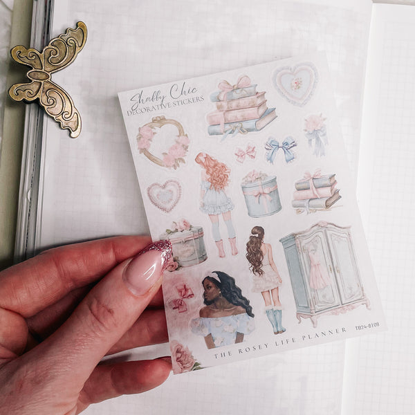 SHABBY CHIC COLLECTION | DECO STICKERS | SH 9 | CLEAR MATTE