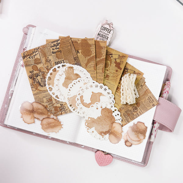 Coffee Ephemera Package - SET 2 | Stickers and Paper Die Cuts