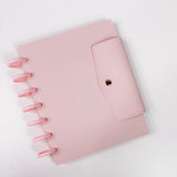 PINK STICKER STORAGE BOOK | OPTIONAL ROSE GOLD DISCS