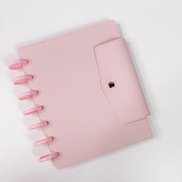 PINK STICKER STORAGE BOOK | OPTIONAL ROSE GOLD DISCS