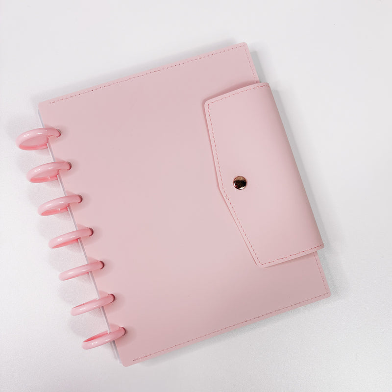 PINK STICKER STORAGE BOOK | OPTIONAL ROSE GOLD DISCS