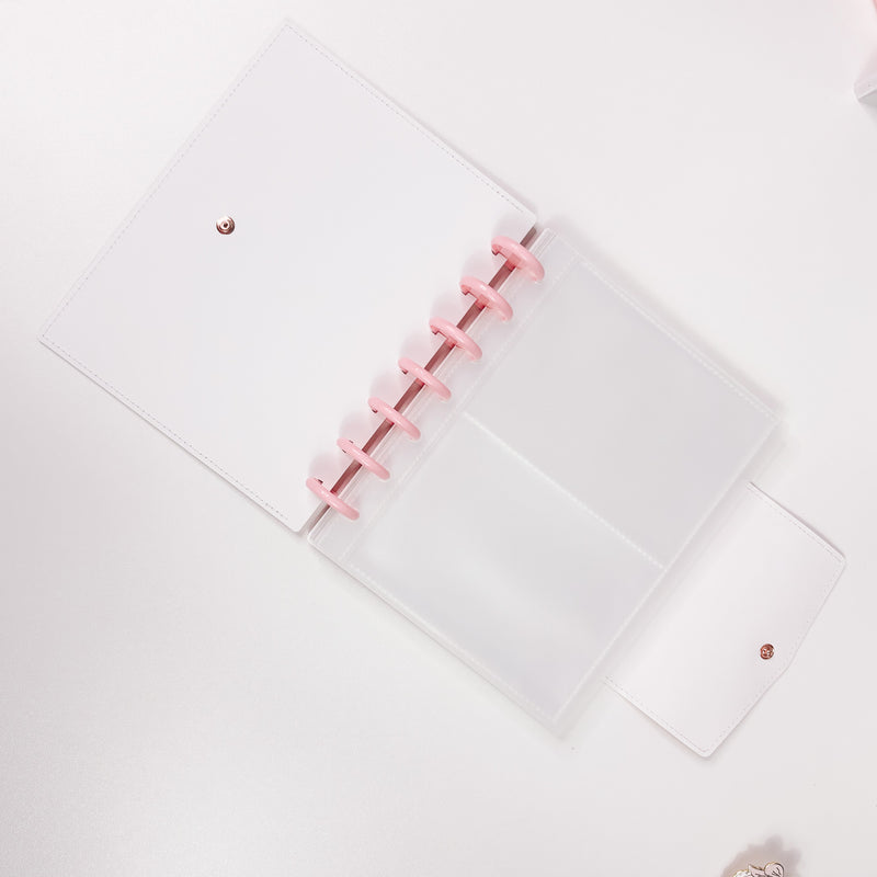 PINK STICKER STORAGE BOOK | OPTIONAL ROSE GOLD DISCS