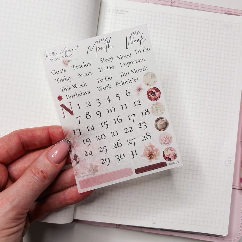 DECO STICKERS  | SHEET 8 | CLEAR/ MATTE  | NOVEMBER 2025 COLLECTION