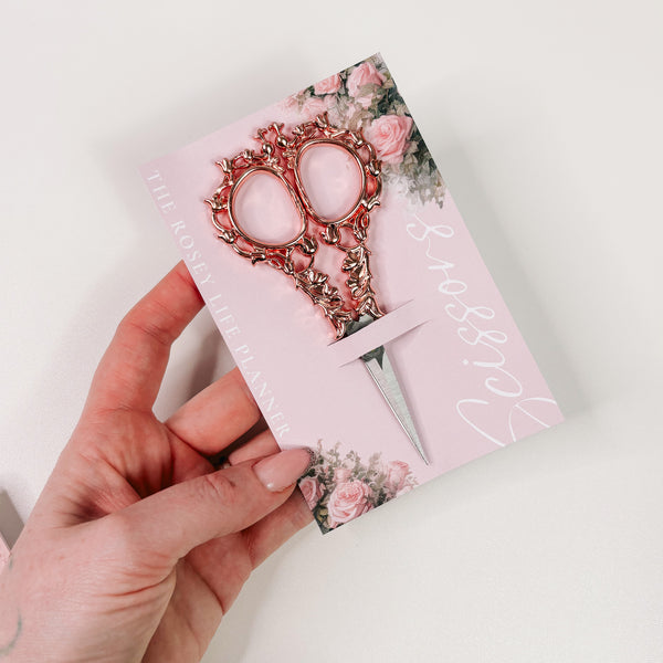 ROSE GOLD DECORATIVE SCISSORS | METAL & SHARP | ROMANTIC DESIGN