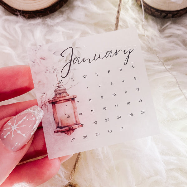 JAN25 | CALENDAR STICKER | MINI SHEET CLEAR MATTE