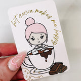 HOT COCOA GIRL | JOURNALING CARD | PLANNER DECO | ROSEY POSEY