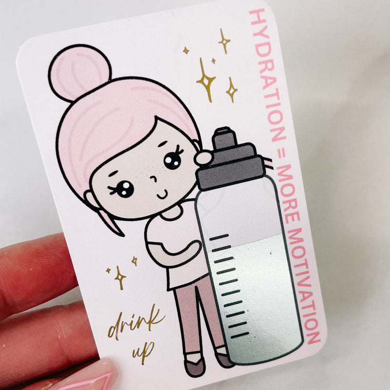 HYDRATE | JOURNALING CARD | PLANNER DECO | ROSEY POSEY