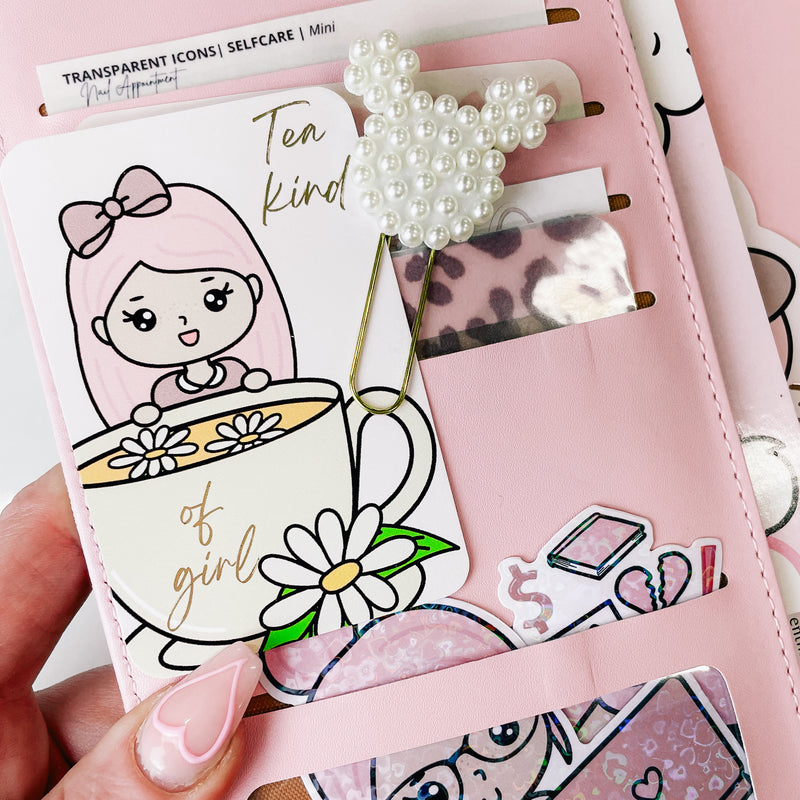 TEA KIND OF GIRL  | JOURNALING CARD | PLANNER DECO | ROSEY POSEY