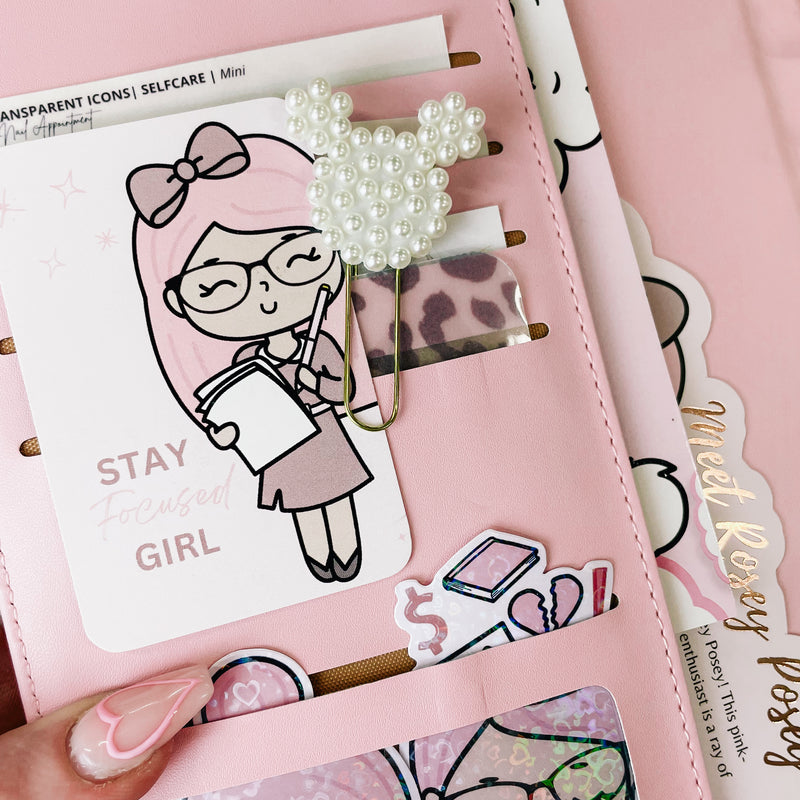 STAY FOCUSED | JOURNALING CARD | PLANNER DECO | ROSEY POSEY