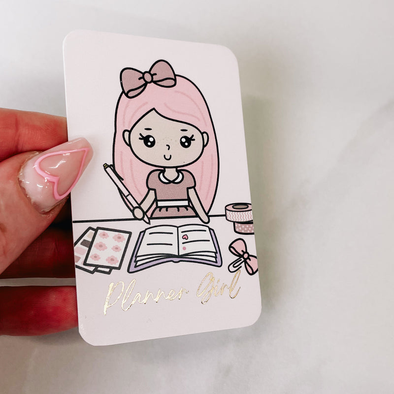 PLANNER GIRL  | JOURNALING CARD | PLANNER DECO | ROSEY POSEY