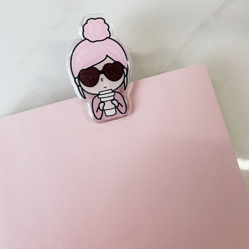 ROSEY POSEY PLANNER CLIP | ACRYLIC | BOSS LADY