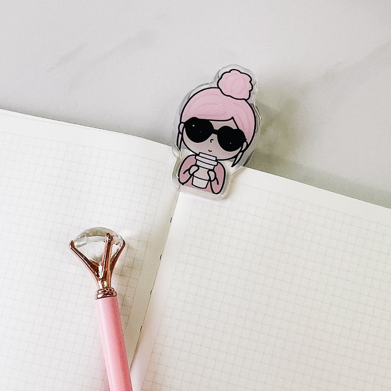 ROSEY POSEY PLANNER CLIP | ACRYLIC | BOSS LADY