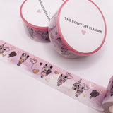 Washi Tape | With gold foil | Mouse Ears Girl | 10 m - 2.5 cm | Rosey Posey