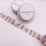 Washi Tape | With gold foil | Selfcare Girl | 10 m - 2.5 cm | Rosey Posey