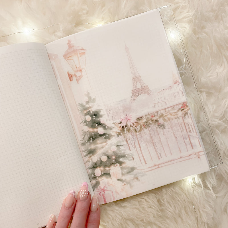 PLANNER DASHBOARD | VELLUM | PINK WINTER WONDERLAND COLLECTION