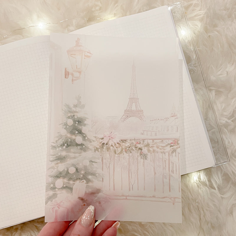 PLANNER DASHBOARD | VELLUM | PINK WINTER WONDERLAND COLLECTION