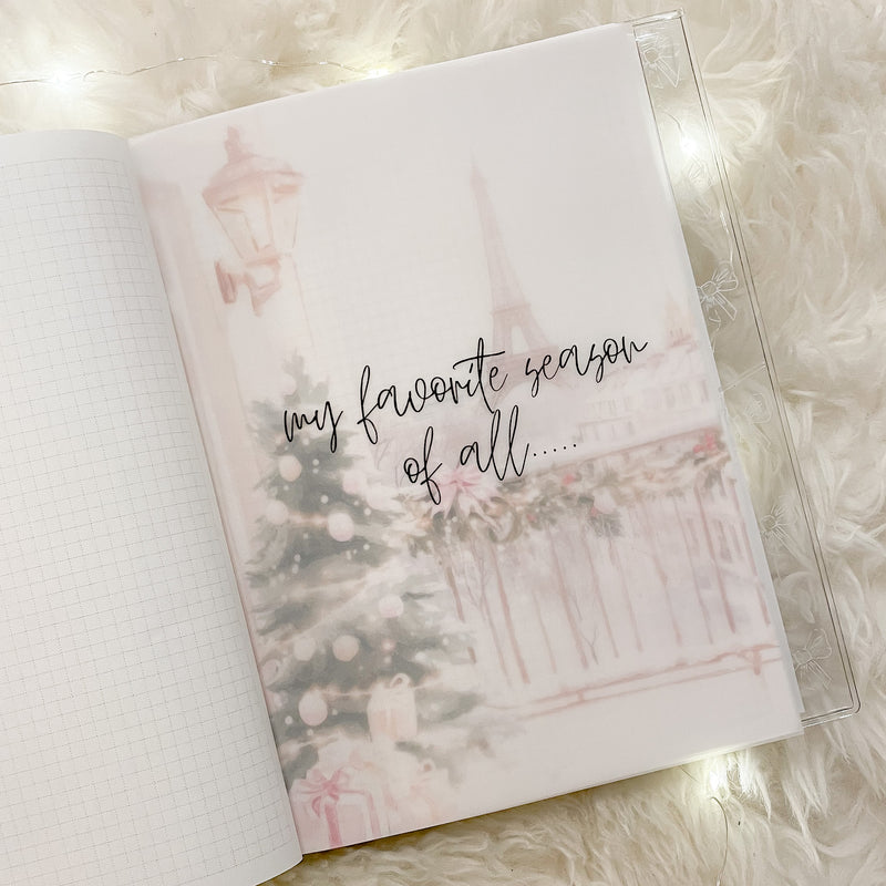 PLANNER DASHBOARD | QUOTE VELLUM | PINK WINTER WONDERLAND COLLECTION