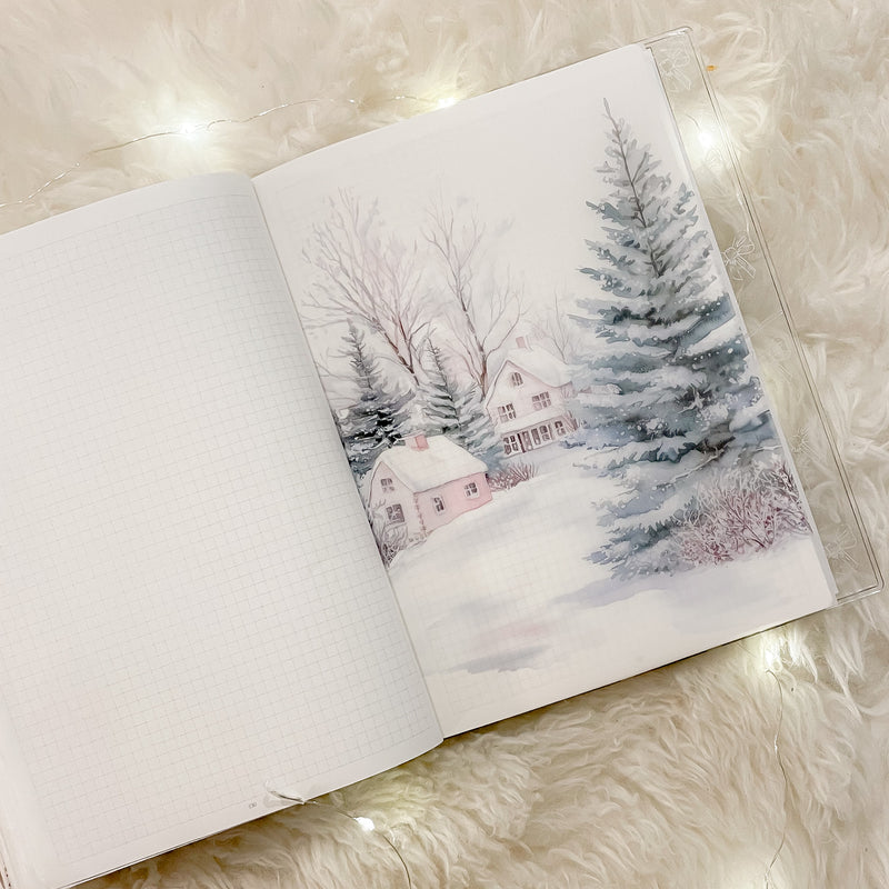 PLANNER DASHBOARD | SCENE VELLUM | PINK WINTER WONDERLAND COLLECTION