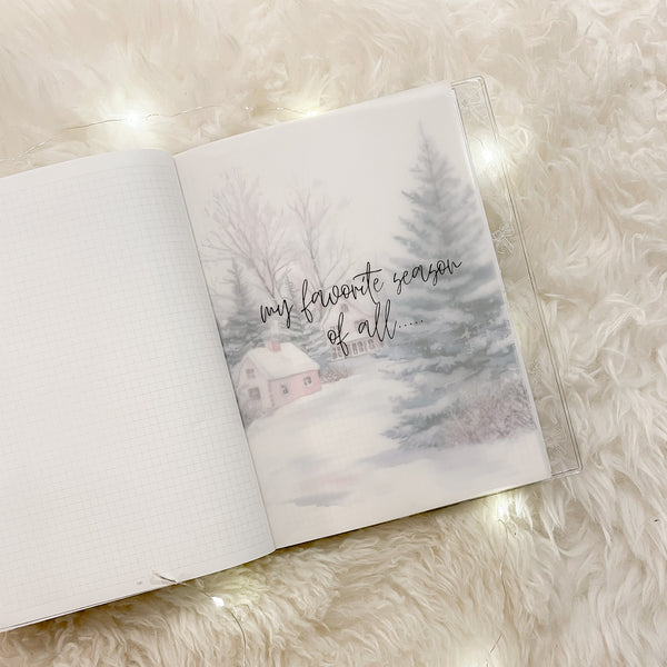 PLANNER DASHBOARD | SCENE VELLUM | PINK WINTER WONDERLAND COLLECTION