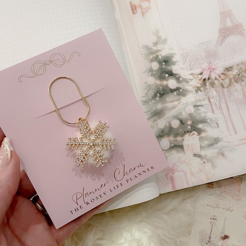 PLANNER CLIP | PINK WINTER WONDERLAND