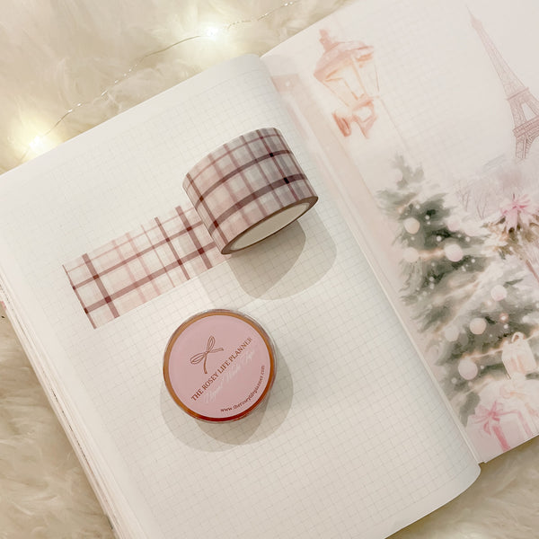 Washi Tape | 10 m - 3cm | PINK PLAID - PINK WINTER WONDERLAND COLLECTION