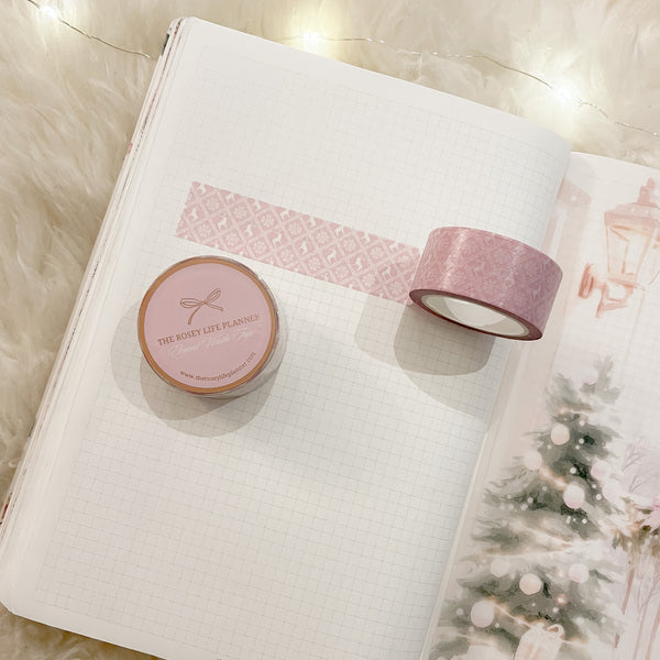 Washi Tape | 10 m - 2cm | PINK SWEATER PATTERN - PINK WINTER WONDERLAND COLLECTION