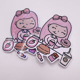 Rosey Posey - YUMMY - TREATS | DIE CUT STICKER | Pink - Matte OR Heart Holo